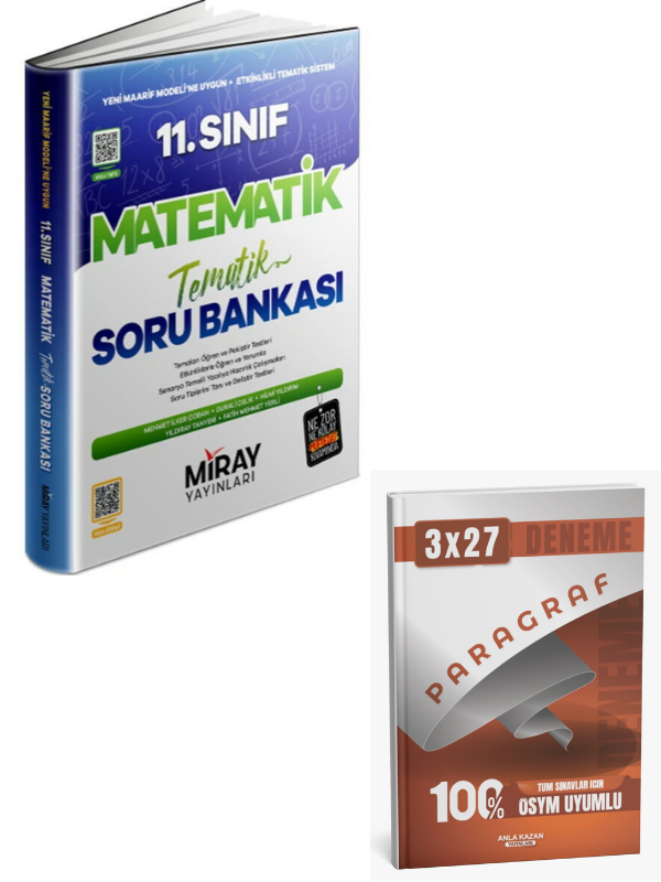 Miray 2027 11. Sınıf Matematik Maarif Model Tematik Soru Bankası+ Anla Kazan Paragraf