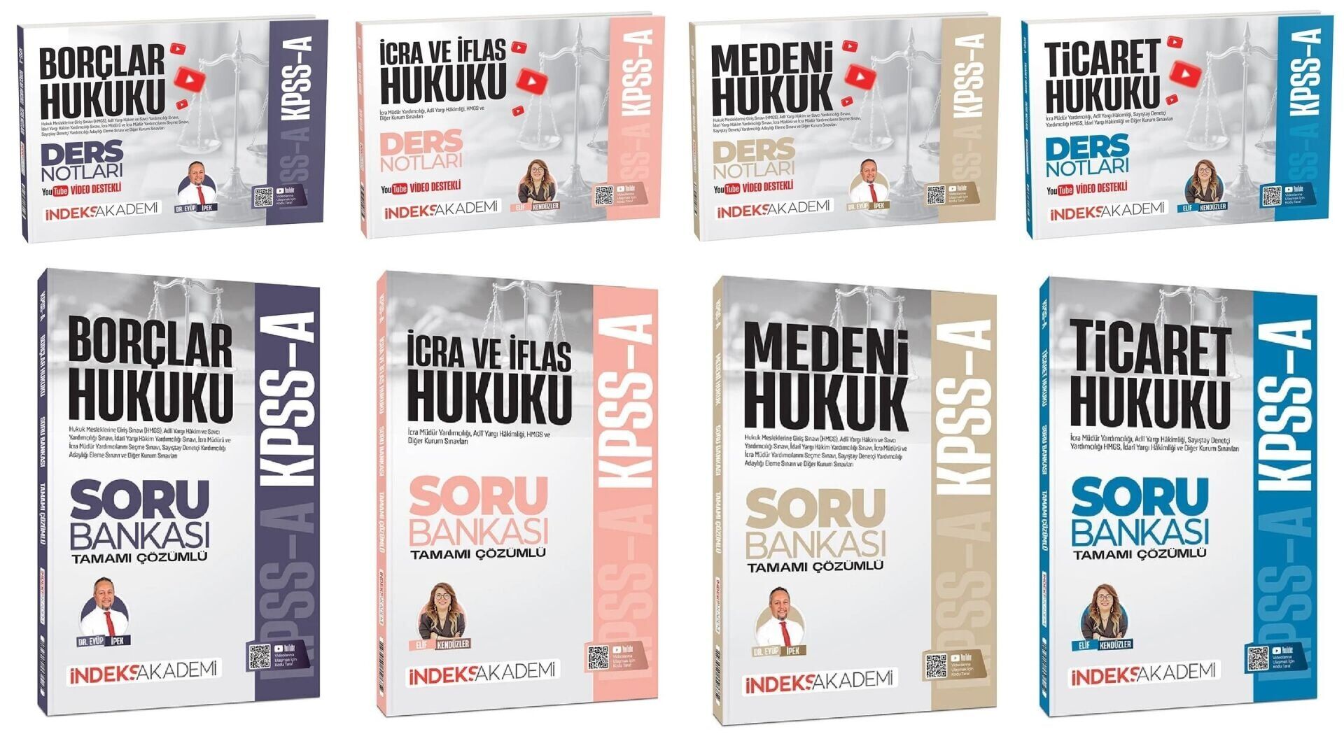 İndeks Akademi 2026 KPSS A Grubu Özel Hukuk Video Ders Notları + Soru Bankası 8 li Set İndeks Akademi Yayıncılık