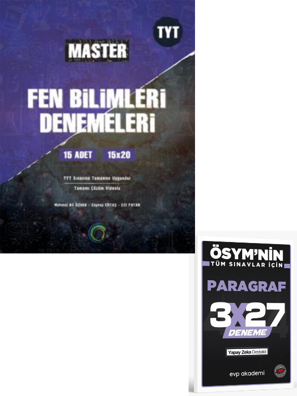 Okyanus 2027 TYT Fen Bilimleri Master 15 Denemeleri+ EVP Akademi Paragraf