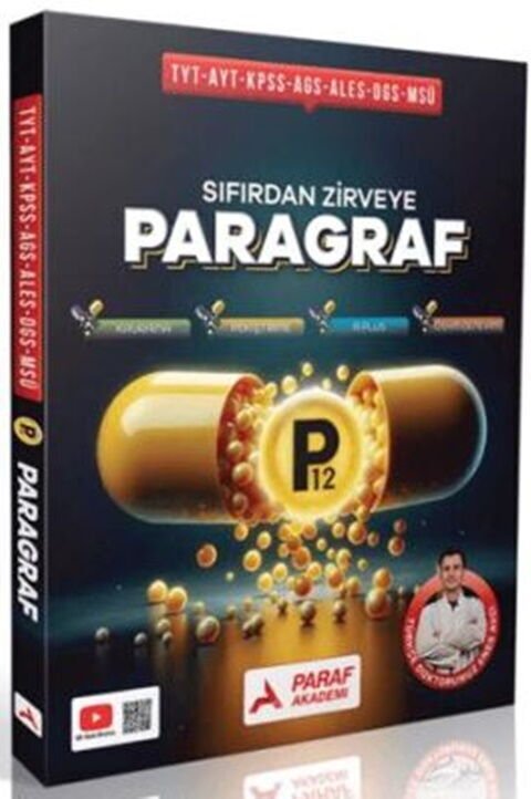 Paraf Akademi TYT AYT KPSS AGS ALES DGS MSÜ P12 Sıfırdan Zirveye Paragraf Soru Bankası