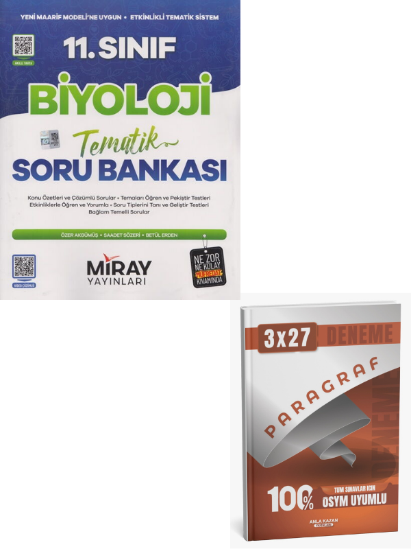 Miray 2027 11. Sınıf Biyoloji Maarif Model Tematik Soru Bankası+ Anla Kazan Paragraf