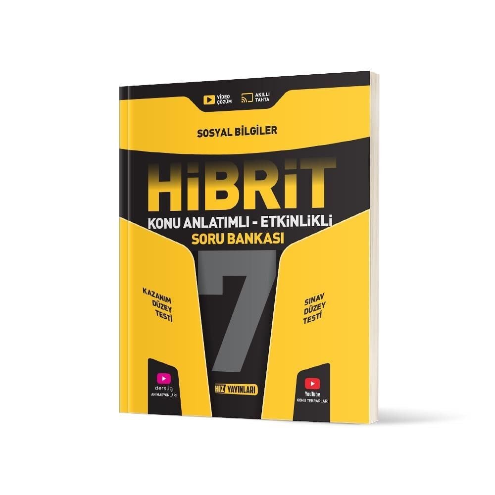 Hız Yayınları 7. Sınıf Sosyal Bilgiler Hibrit Konu Anlatımlı Etkinlikli Soru Bankası Hız Yayınları