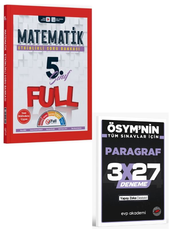 Full Matematik 2027 5. Sınıf Matematik Soru Bankası+ EVP Akademi Paragraf