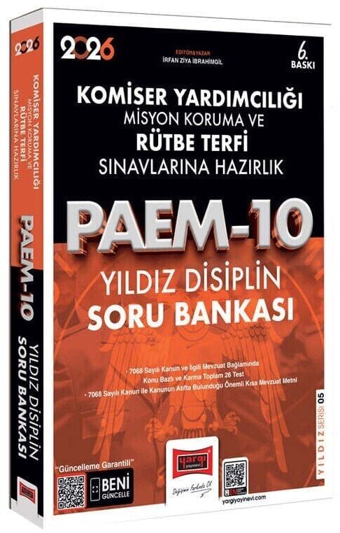 Yargı 2026 Komiser Yardımcılığı Misyon Koruma ve Rütbe Terfi PAEM-10 Disiplin Yıldız Soru Bankası Çözümlü Yargı Yayınları