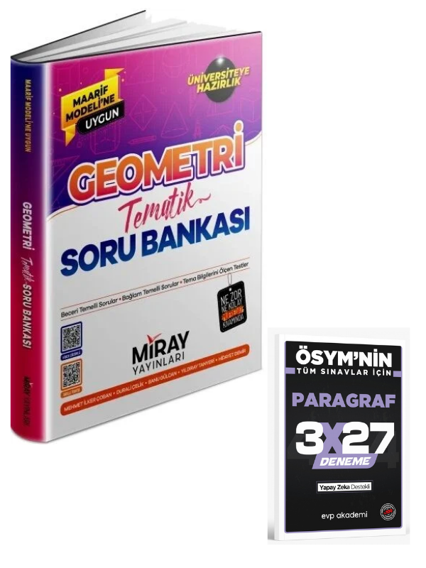 Miray 2027 YKS TYT Geometri Tematik Maarif Modeli Soru Bankası+ EVP Akademi Paragraf