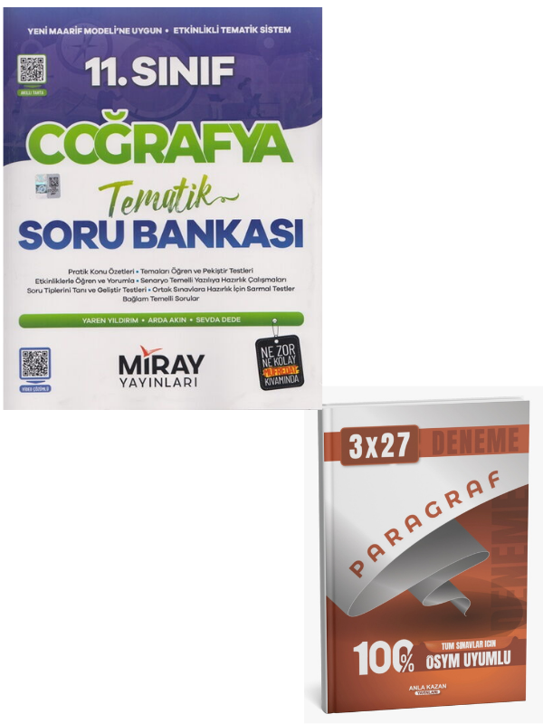 Miray 2027 11. Sınıf Coğrafya Maarif Model Tematik Soru Bankası+ Anla Kazan Paragraf