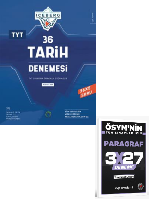 Okyanus 2027 TYT Tarih Iceberg 36 Deneme+ EVP Akademi Paragraf