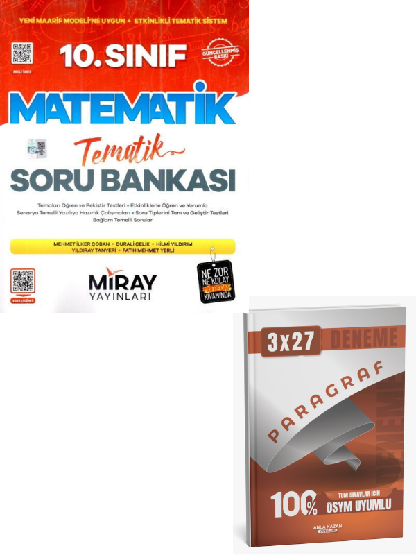 Miray 2027 10. Sınıf Matematik Maarif Model Tematik Soru Bankası+ Anla Kazan Paragraf