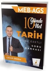 Pelikan MEB-AGS Tarih 10 Günde 10 Net Konu Özetli Soru Bankası - Cesur Erdem Pelikan Yayınları
