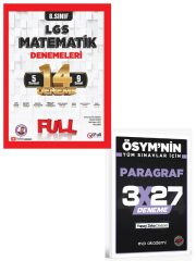 Full Matematik 2027 8. Sınıf LGS Matematik 14 lü Branş Denemeleri+ EVP Akademi Paragraf