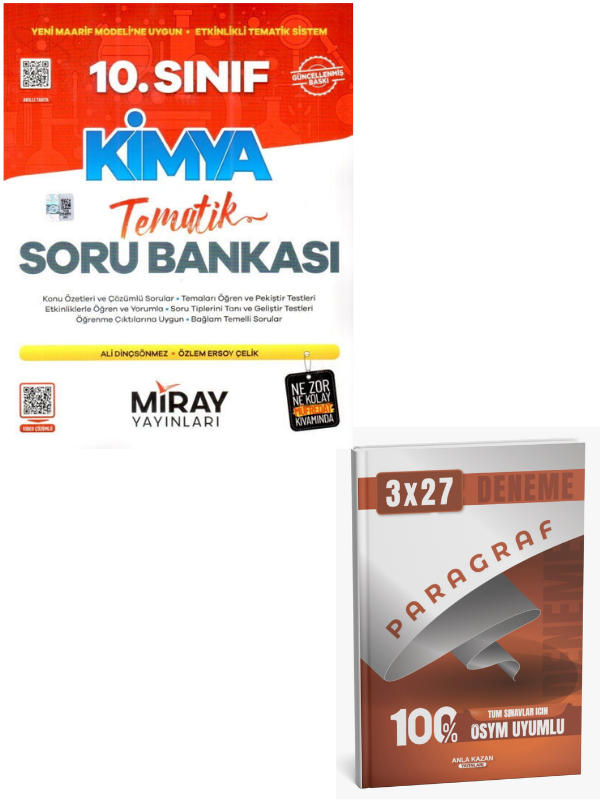 Miray 2027 10. Sınıf Kimya Maarif Model Tematik Soru Bankası+ Anla Kazan Paragraf