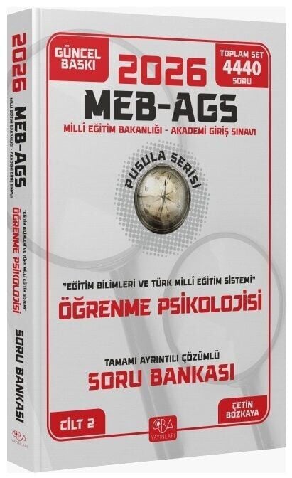 CBA Yayınları 2026 MEB-AGS Eğitim Bilimleri Öğrenme Psikolojisi Soru Bankası Çözümlü Pusula Serisi CBA Yayınları