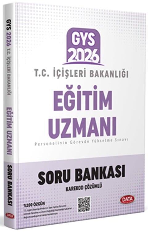 Data Yayınları 2026 T.C. İçişleri Bakanlığı Eğitim Uzmanı GYS Soru Bankası