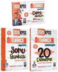 İndeks Akademi 2026 KPSS Türkçe Video Ders Notları + Soru Bankası + 20 Deneme 3 lü Set - Berk Ekici İndeks Akademi Yayıncılık