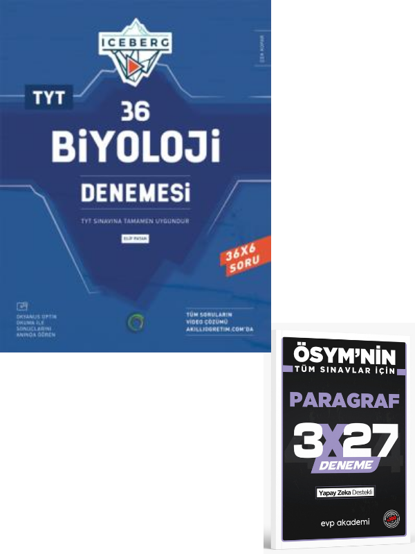 Okyanus 2027 TYT Biyoloji Iceberg 36 Deneme+ EVP Akademi Paragraf