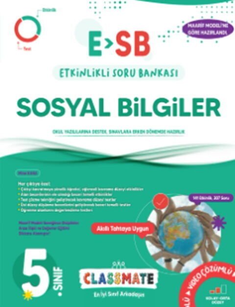 Okyanus Yayınları 5. Sınıf Classmate Sosyal Bilgiler Etkinlikli Soru Bankası