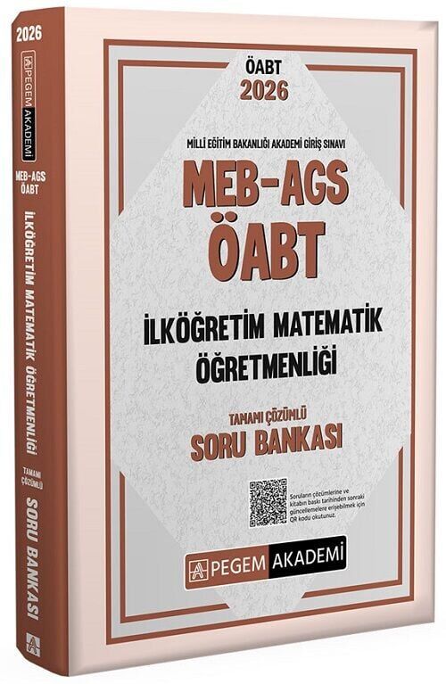 Pegem 2026 ÖABT MEB-AGS İlköğretim Matematik Öğretmenliği Soru Bankası Çözümlü Pegem Akademi Yayınları