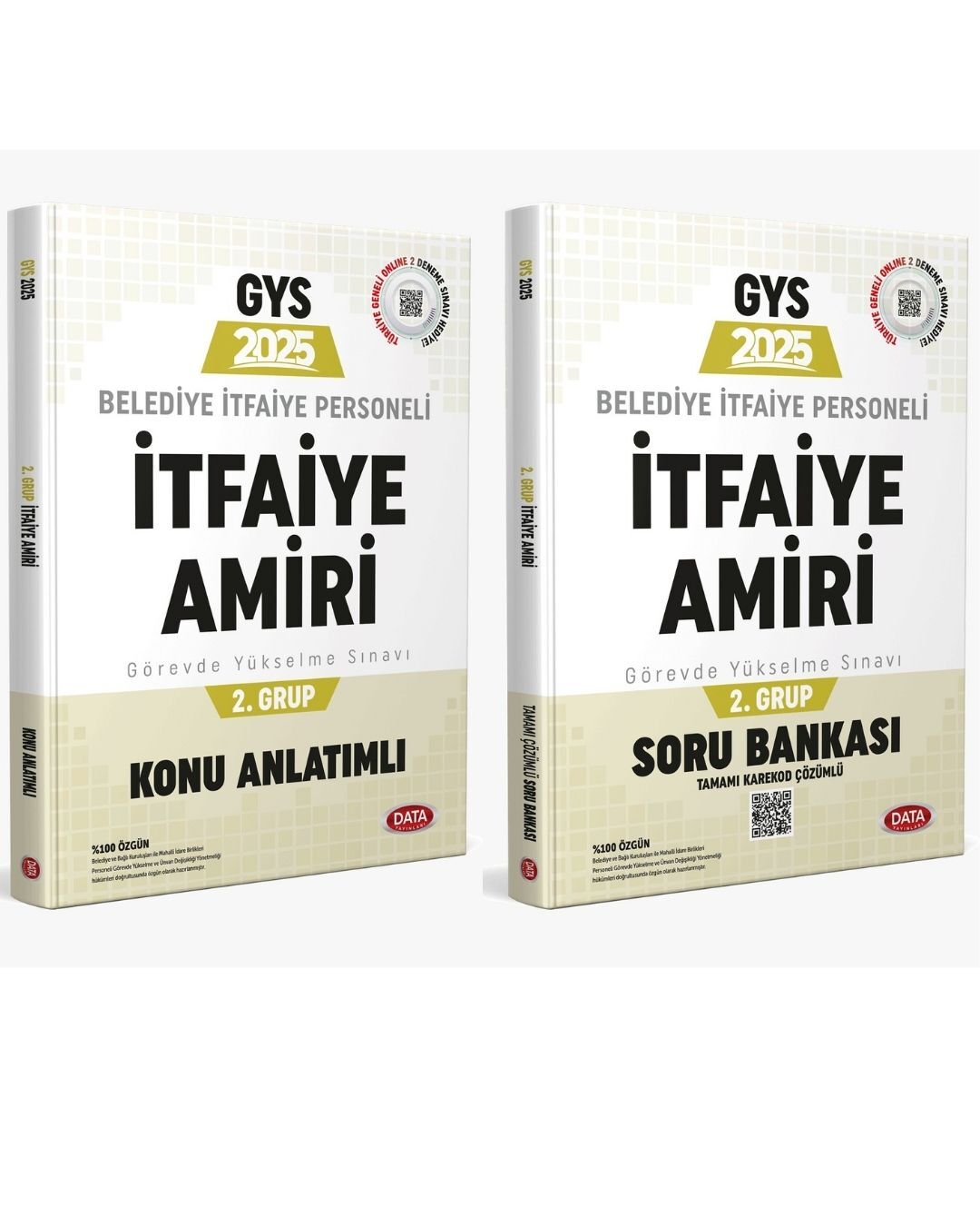Data 2025 GYS Belediye İtfaiye Amiri 2. Grup Konu + Soru 2 li Set Görevde Yükselme Data Yayınları