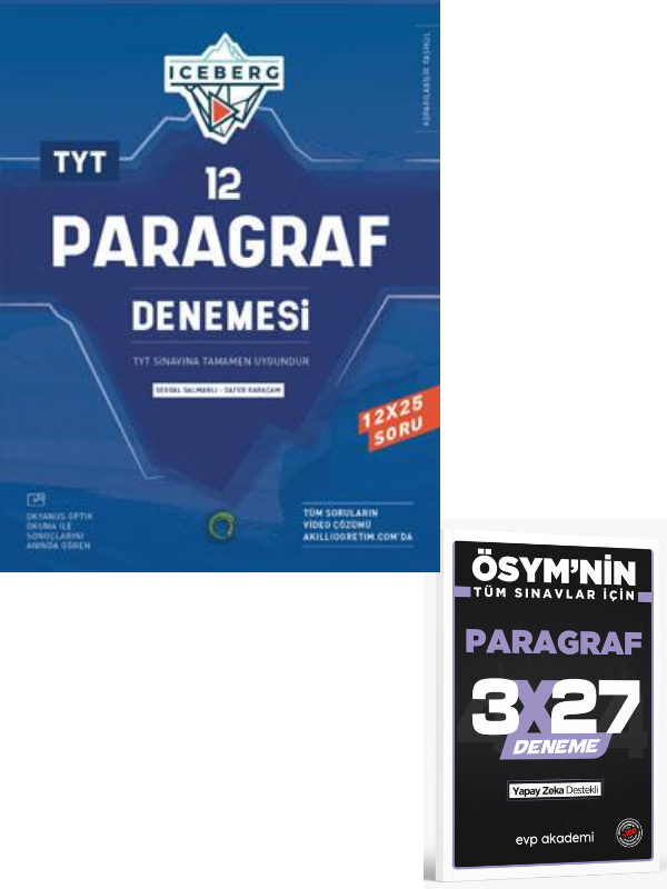 Okyanus 2027 TYT Paragraf Iceberg 12 Deneme+ EVP Akademi Paragraf