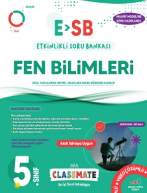 Okyanus Yayınları 5. Sınıf Classmate Fen Bilimleri Etkinlikli Soru Bankası