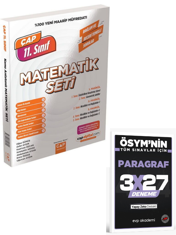 Çap 2027 11. Sınıf Matematik Maarif Model Set+ EVP Akademi Paragraf