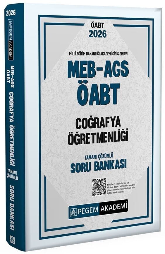 Pegem 2026 ÖABT MEB-AGS Coğrafya Öğretmenliği Soru Bankası Çözümlü Pegem Akademi Yayınları