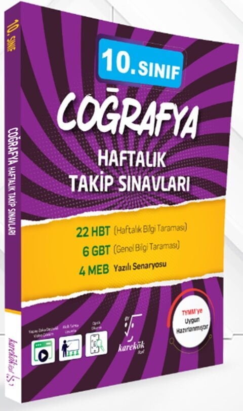Karekök Yayınları 10. Sınıf Coğrafya Haftalık Takip Sınavları