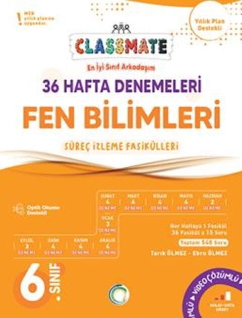 Okyanus Yayınları 6. Sınıf Fen Bilimleri Classmate 36 Hafta Denemeleri