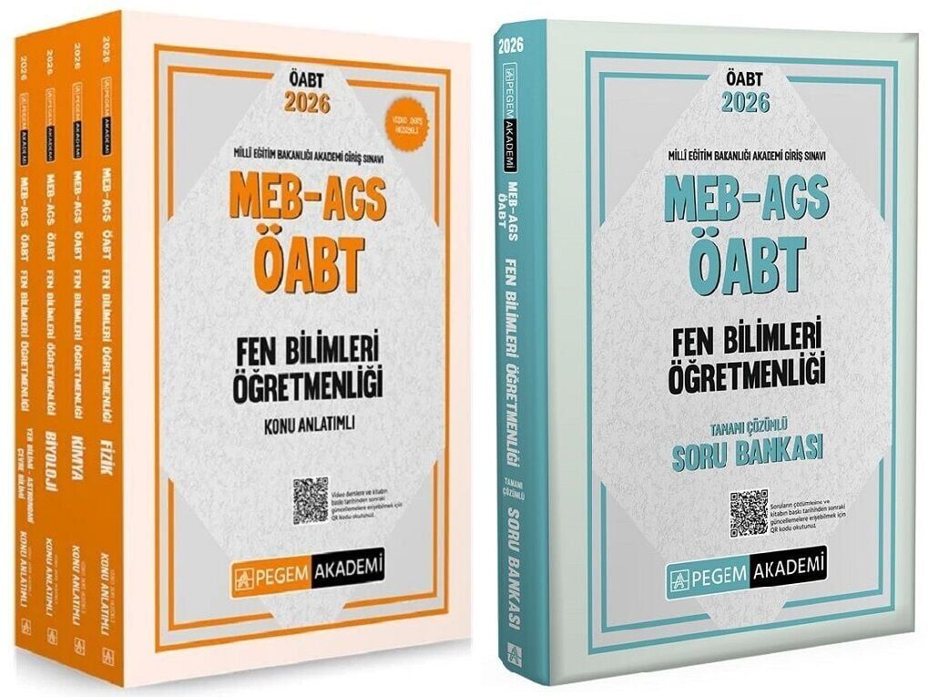 Pegem 2026 ÖABT MEB-AGS Fen Bilimleri Konu Anlatımı + Soru Bankası 2 li Set Pegem Akademi Yayınları