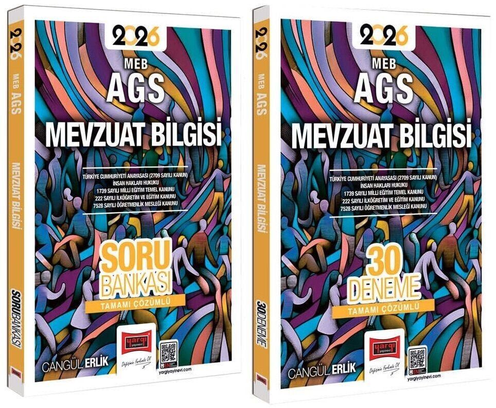 YENİ AGS - Yargı 2026 MEB-AGS Mevzuat Bilgisi Soru Bankası + 30 Deneme 2 li Set - Cangül Erlik Yargı Yayınları