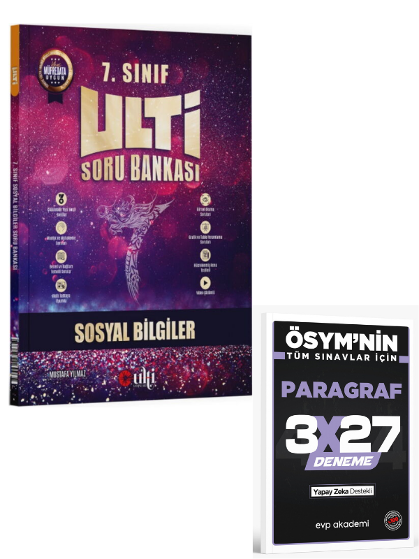 Ulti 2027 7. Sınıf Sosyal Bilgiler Soru Bankası +EVP Akademi Paragraf