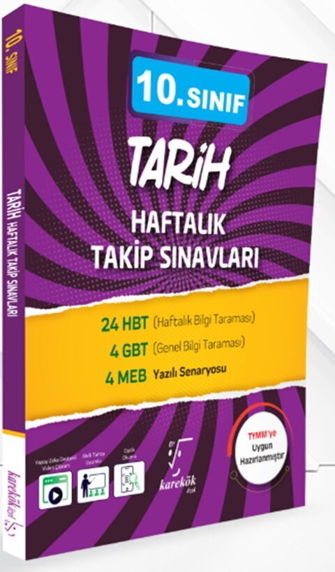 Karekök Yayınları 10. Sınıf Tarih Haftalık Takip Sınavları