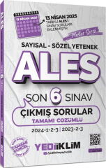 Yediiklim Yayınları ALES Master Serisi Sayısal Sözel Yetenek Tamamı Çözümlü Son 6 Sınav Çıkmış Soru