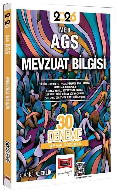 YENİ AGS - Yargı 2026 MEB-AGS Mevzuat Bilgisi 30 Deneme Çözümlü - Cangül Erlik Yargı Yayınları