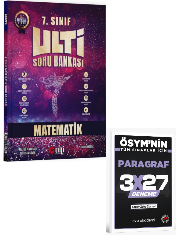 Ulti 2027 7. Sınıf Matematik Soru Bankası+ EVP Akademi Paragraf