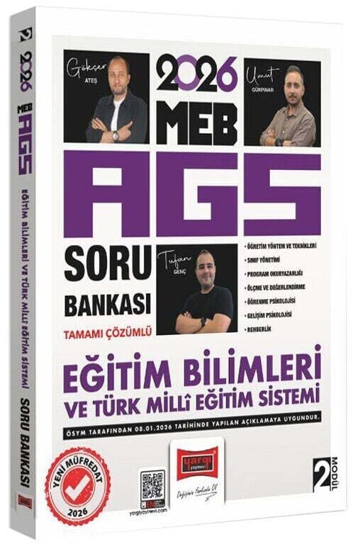 Yargı 2026 MEB-AGS Eğitim Bilimleri ve Türk Milli Eğitim Sistemi Soru Bankası Modül-2 Çözümlü - Tufan Genç Yargı Yayınları