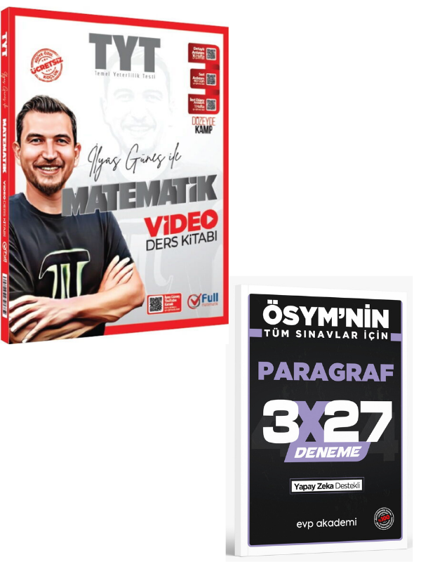 Full Matematik 2027 TYT Matematik Video Ders Kitabı+ EVP Akademi Paragraf
