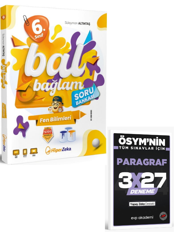 HiperZeka 2027 6. Sınıf Fen Bilimleri Bal Bağlam Soru Bankası+ EVP Akademi Paragraf