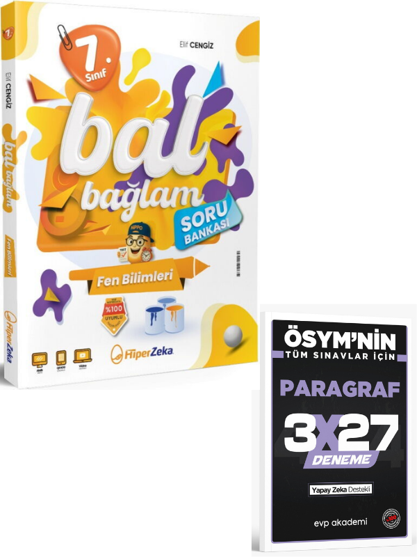 HiperZeka 2027 7. Sınıf Fen Bilimleri Bal Bağlam Soru Bankası+ EVP Akademi Paragraf