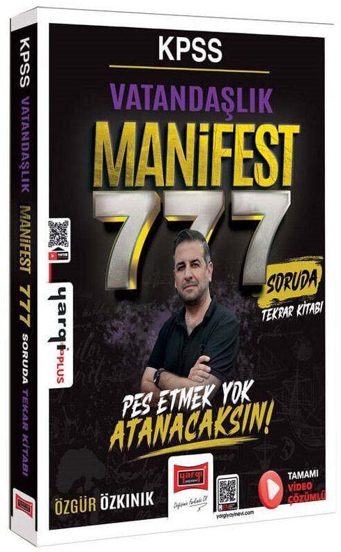 Yargı 2026 KPSS Vatandaşlık MANİFEST 777 Soruda Tekrar Kitabı Çözümlü - Özgür Özkınık Yargı Yayınları