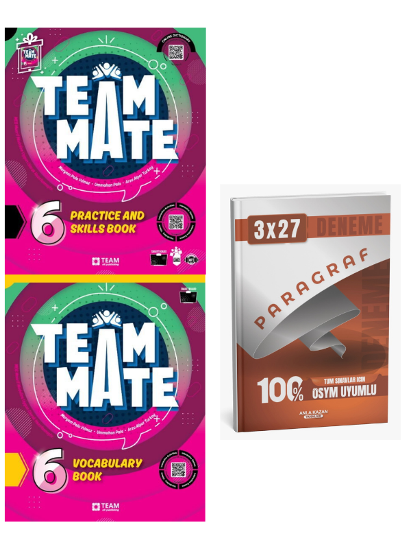 TeamElt 2027 6. Sınıf TeamMate Practice and Skills Book+Vocabulary Book+Anla Kazan Paragraf