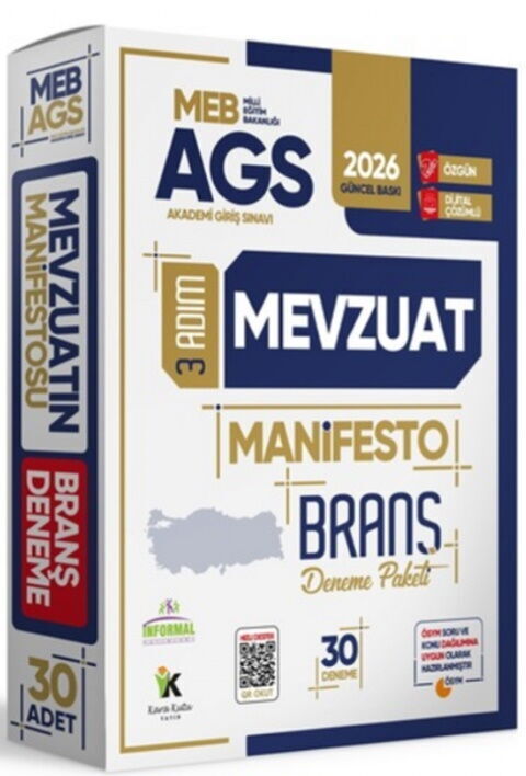 İnformal Yayınları 2026 MEB AGS 3 Adım MEVZUAT Manifesto Branş Deneme
