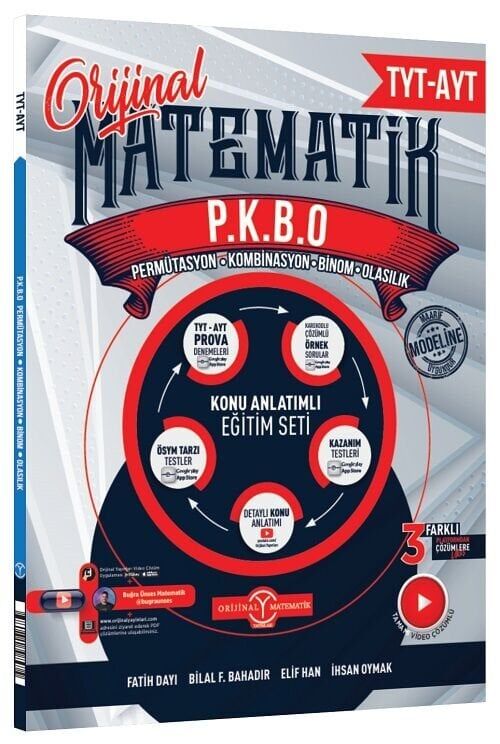 Orijinal Yayınları TYT AYT Matematik Permütasyon Kombinasyon Binom Olasılık Konu Anlatımlı Eğitim Seti