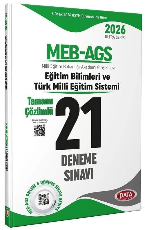 Data 2026 MEB-AGS Eğitim Bilimleri ve Türk Milli Eğitim Sistemi 21 Deneme Çözümlü Ultra Serisi Data Yayınları