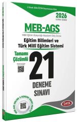 Data 2026 MEB-AGS Eğitim Bilimleri ve Türk Milli Eğitim Sistemi 21 Deneme Çözümlü Ultra Serisi Data Yayınları