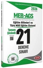 Data 2026 MEB-AGS Eğitim Bilimleri ve Türk Milli Eğitim Sistemi 21 Deneme Çözümlü Ultra Serisi Data Yayınları
