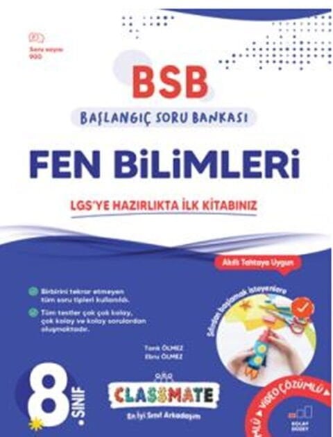 Okyanus Yayınları 8. Sınıf Classmate Başlangıç Fen Bilimleri Soru Bankası