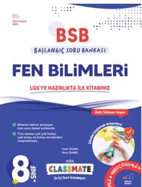 Okyanus Yayınları 8. Sınıf Classmate Başlangıç Fen Bilimleri Soru Bankası