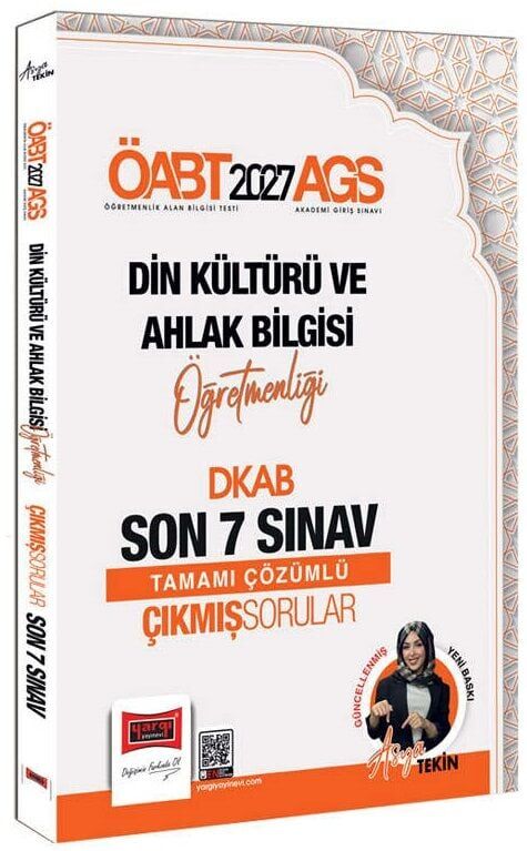 Yargı 2027 ÖABT MEB-AGS Din Kültürü ve Ahlak Bilgisi Öğretmenliği Çıkmış Sorular Son 7 Sınav Çözümlü - Asya Tekin