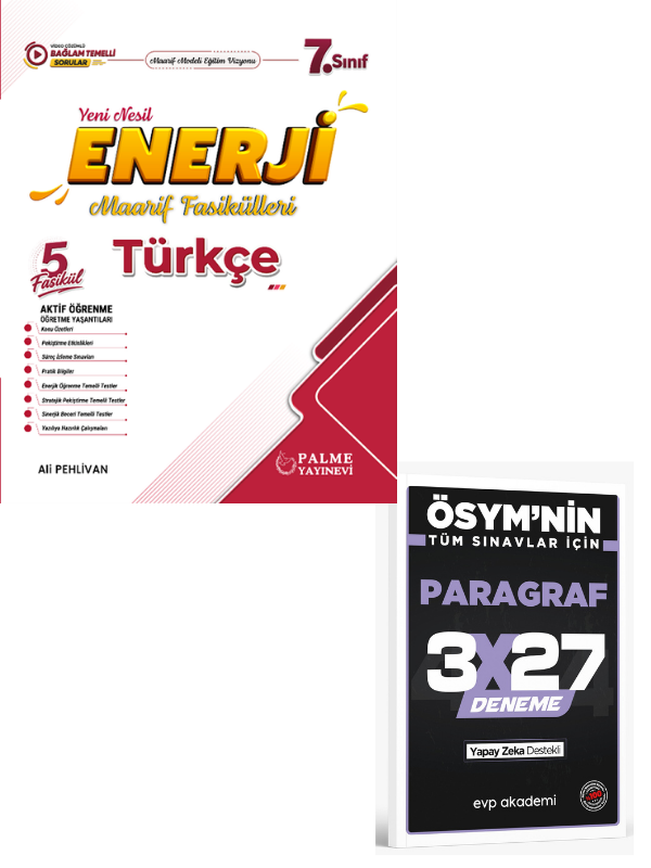 Palme 2027 7. Sınıf Türkçe Enerji Maarif Fasikülleri + EVP Akademi Paragraf